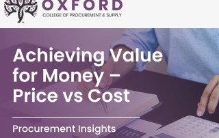 Blog header reads 'Achieving Value for Money'