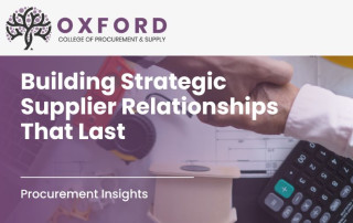 Building Strategic Supplier Relationships That Last